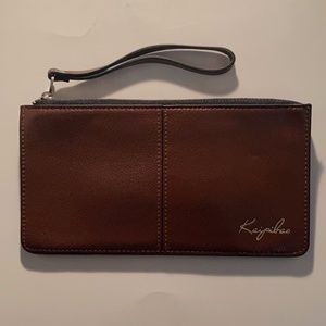Kaipibao Brown Wallet with Wristlet
